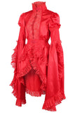 Daisy Corsets Red Satin & Lace Ruffled Jacket - Daisy Corsets