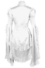 Daisy Corsets White Satin & Lace Ruffled Jacket - Daisy Corsets - Flyclothing LLC