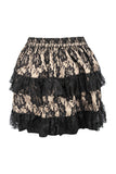 Daisy Corsets Tan/Black Lace Ruched Bustle Skirt - Daisy Corsets