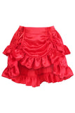 Daisy Corsets Red Satin Ruched Bustle Skirt - Daisy Corsets