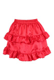 Daisy Corsets Red Satin Ruched Bustle Skirt - Daisy Corsets