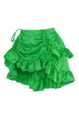 Daisy Corsets Green Satin Ruched Bustle Skirt - Daisy Corsets - Flyclothing LLC
