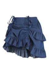 Daisy Corsets Lavish 2 PC Mint Green Brocade Corset & Denim Skirt Set - Daisy Corsets - Flyclothing LLC