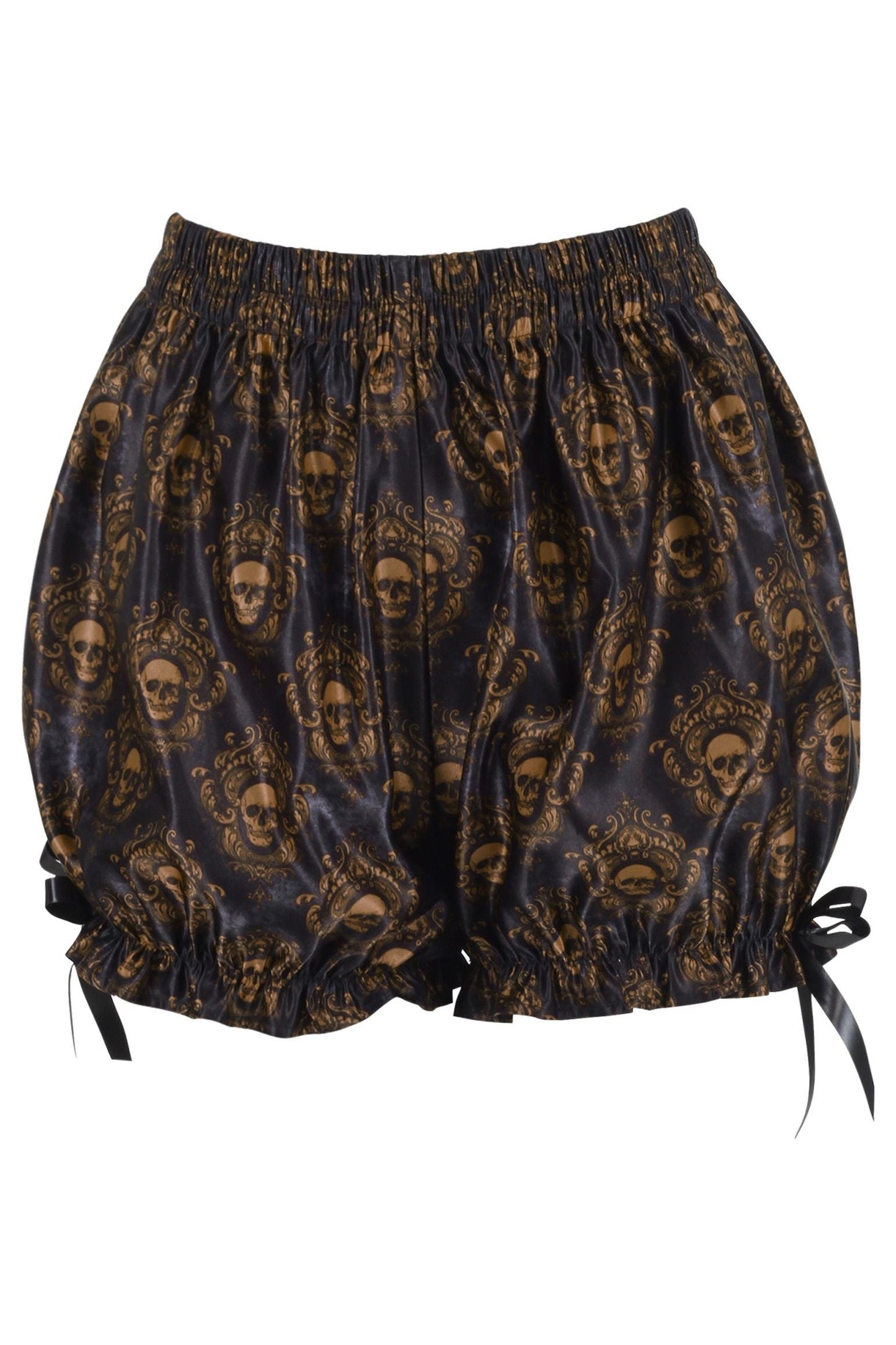 Daisy Corsets LIMITED EDITION Black & Gold Gothic Skull Print Bloomers - Daisy Corsets