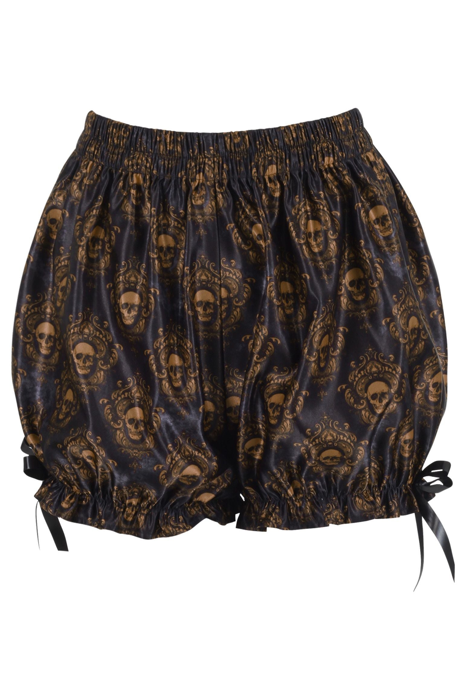 Daisy Corsets LIMITED EDITION Black & Gold Gothic Skull Print Bloomers - Daisy Corsets