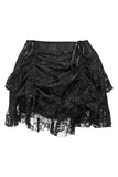 Daisy Corsets Black Lace Ruched Bustle Skirt - Daisy Corsets