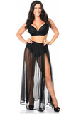 Daisy Corsets Black Sheer Glitter Skirt - Daisy Corsets