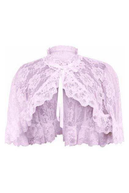 Daisy Corsets Lt Pink Lace Cape - Daisy Corsets - Flyclothing LLC