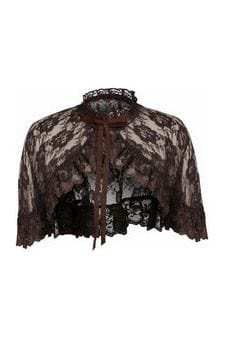 Daisy Corsets Brown Lace Cape - Daisy Corsets - Flyclothing LLC
