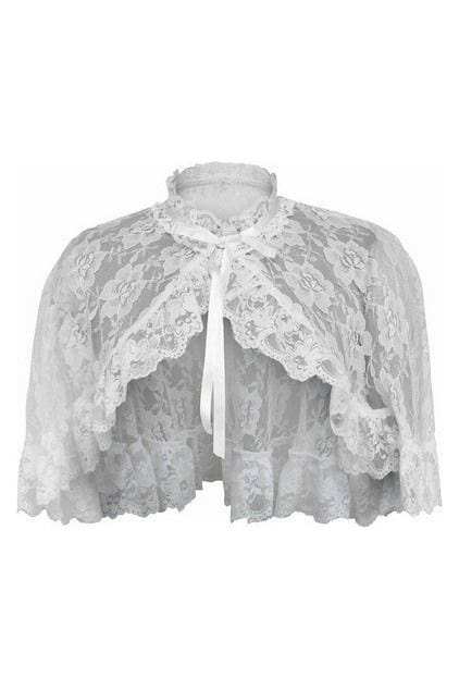 Daisy Corsets White Lace Cape - Daisy Corsets - Flyclothing LLC