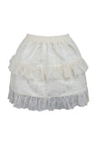 Daisy Corsets Cream Lace Ruched Bustle Skirt - Daisy Corsets