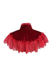 Daisy Corsets Dark Red Velvet & Lace Capelet - Daisy Corsets