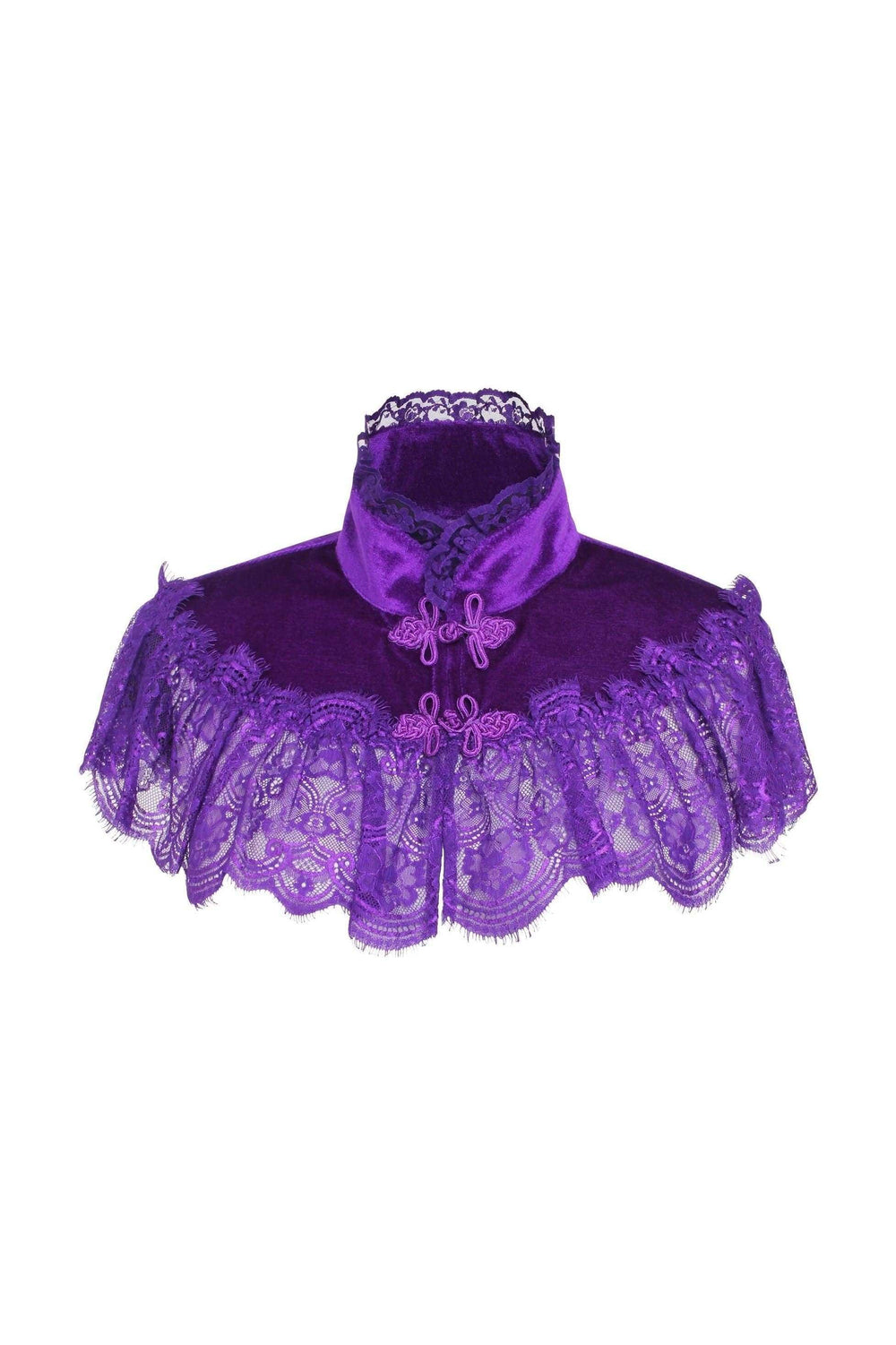 Daisy Corsets Purple Velvet & Lace Capelet - Daisy Corsets - Flyclothing LLC