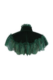 Daisy Corsets Dark Green Velvet & Lace Capelet - Daisy Corsets