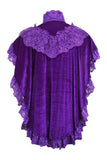 Daisy Corsets Dark Purple Velvet & Lace Capelet - Daisy Corsets