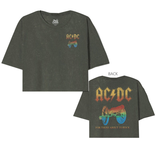 ACDC-Cannon Fodder Oversized Crop Tee - ACDC
