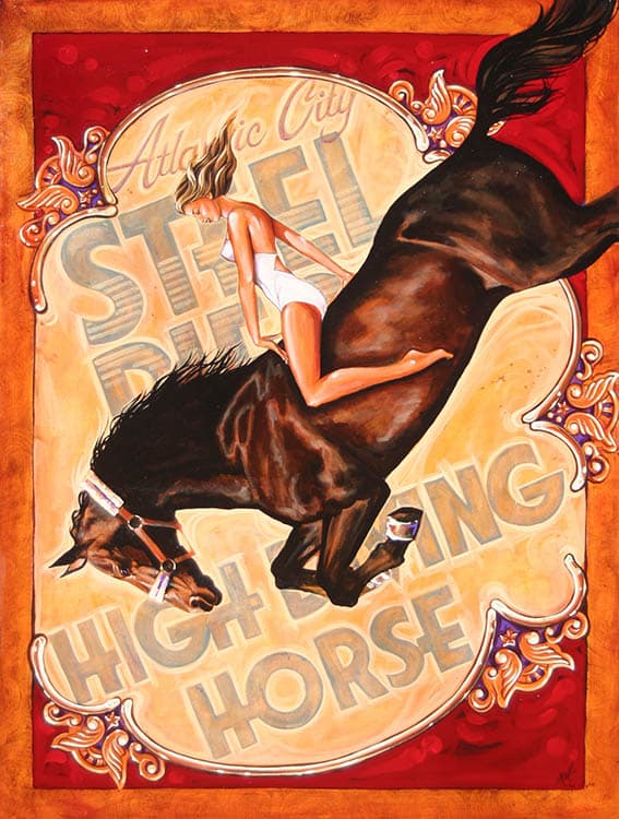 Black Market Art Company Steel Pier Horse Print