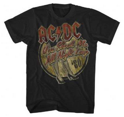 Camiseta negra You Shook Me de AC/DC