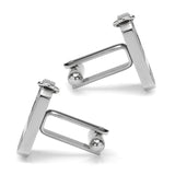 Antique Silver Military Tag Cufflinks