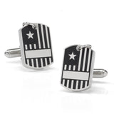 Antique Silver Military Tag Cufflinks