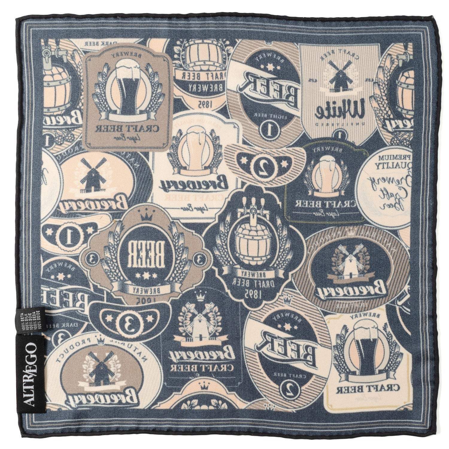 Beer Aficionado Black Multi Pocket Square - Cufflinks.com - Flyclothing LLC