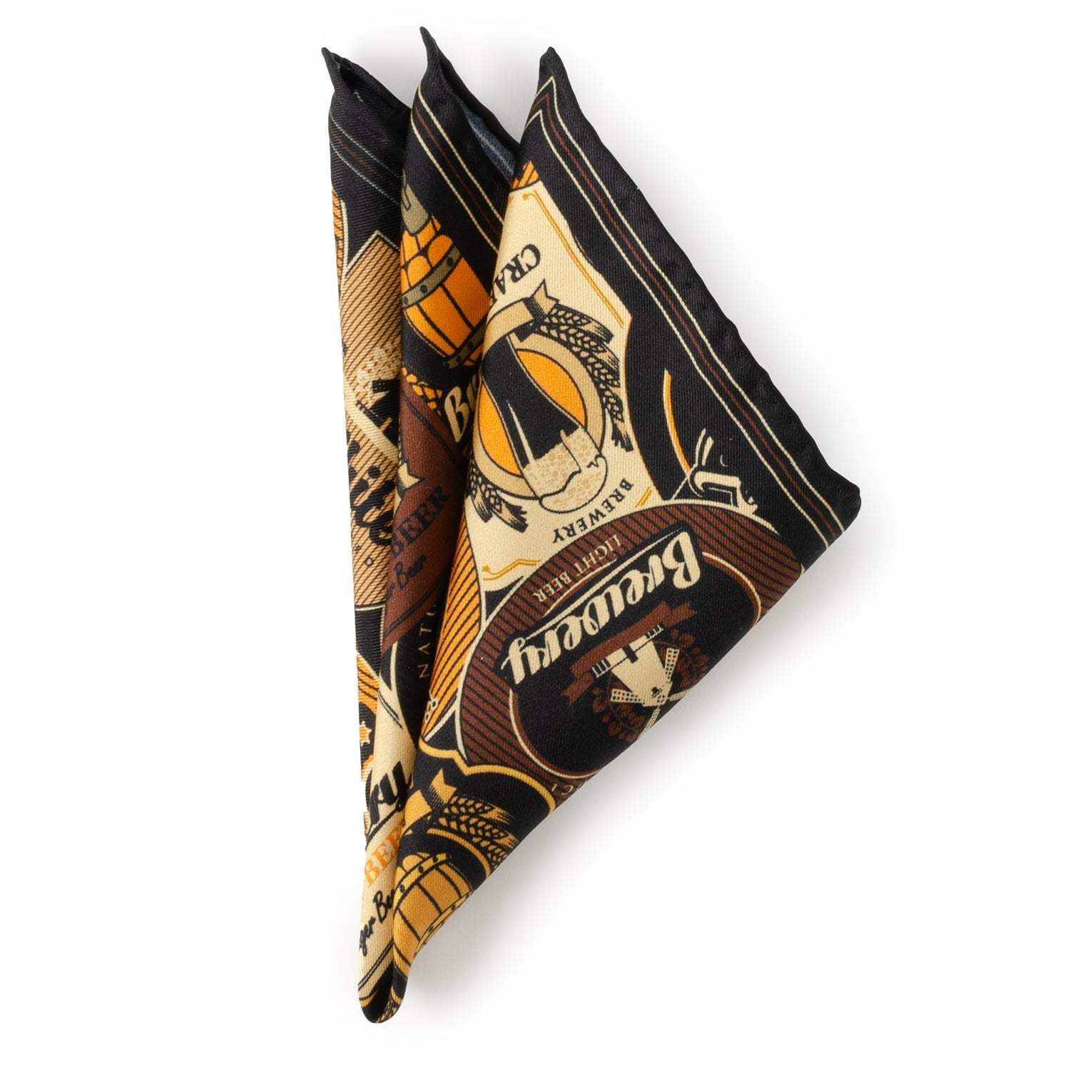 Beer Aficionado Black Multi Pocket Square - Cufflinks.com - Flyclothing LLC