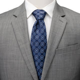 Compass Hidden Message Navy Blue Men's Tie - Cufflinks.com - Flyclothing LLC