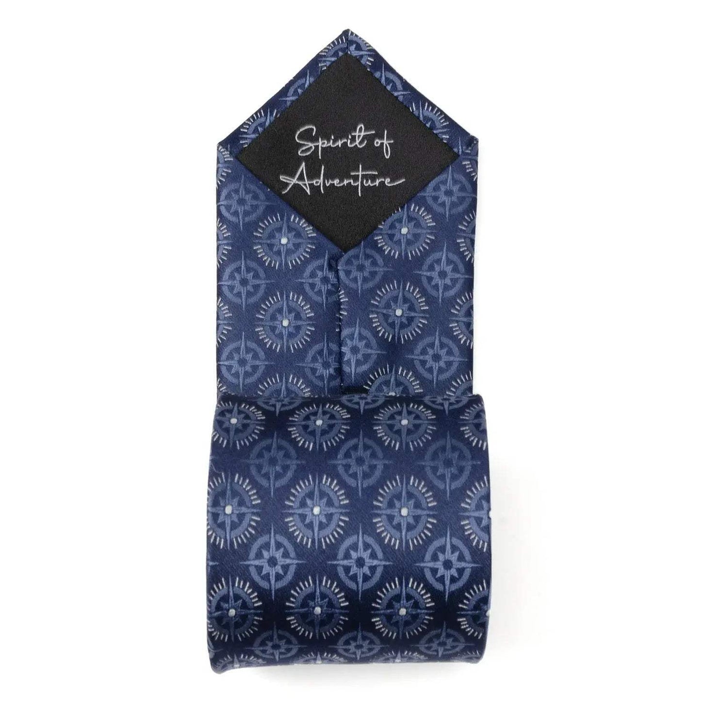 Compass Hidden Message Navy Blue Men's Tie - Cufflinks.com - Flyclothing LLC