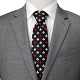 Card Suits Vegas Hidden Message Black Men's Tie - Cufflinks.com - Flyclothing LLC