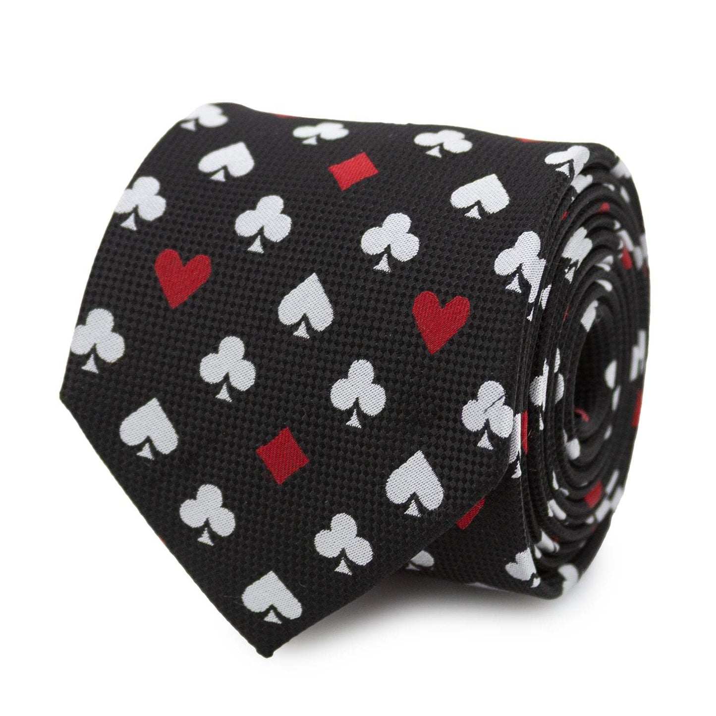 Card Suits Vegas Hidden Message Black Men's Tie - Cufflinks.com - Flyclothing LLC
