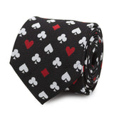 Card Suits Vegas Hidden Message Black Men's Tie - Cufflinks.com - Flyclothing LLC