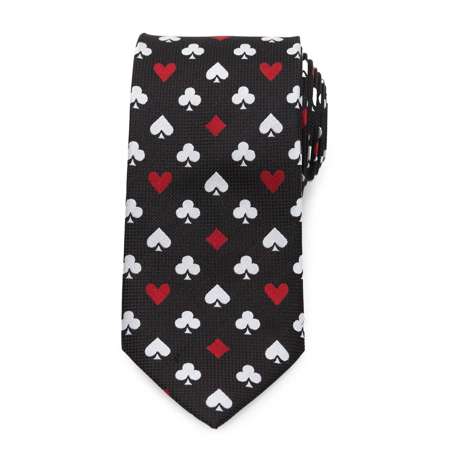 Card Suits Vegas Hidden Message Black Men's Tie - Cufflinks.com - Flyclothing LLC