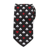 Card Suits Vegas Hidden Message Black Men's Tie - Cufflinks.com - Flyclothing LLC
