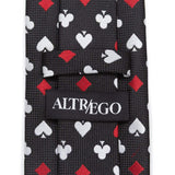 Card Suits Vegas Hidden Message Black Men's Tie - Cufflinks.com - Flyclothing LLC