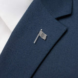 Golf 18th Hole Antique Silver Lapel Pin - Cufflinks.com - Flyclothing LLC