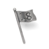 Golf 18th Hole Antique Silver Lapel Pin - Cufflinks.com - Flyclothing LLC