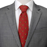 Pheasant Burgundy Men's Tie - Cufflinks.com - Flyclothing LLC