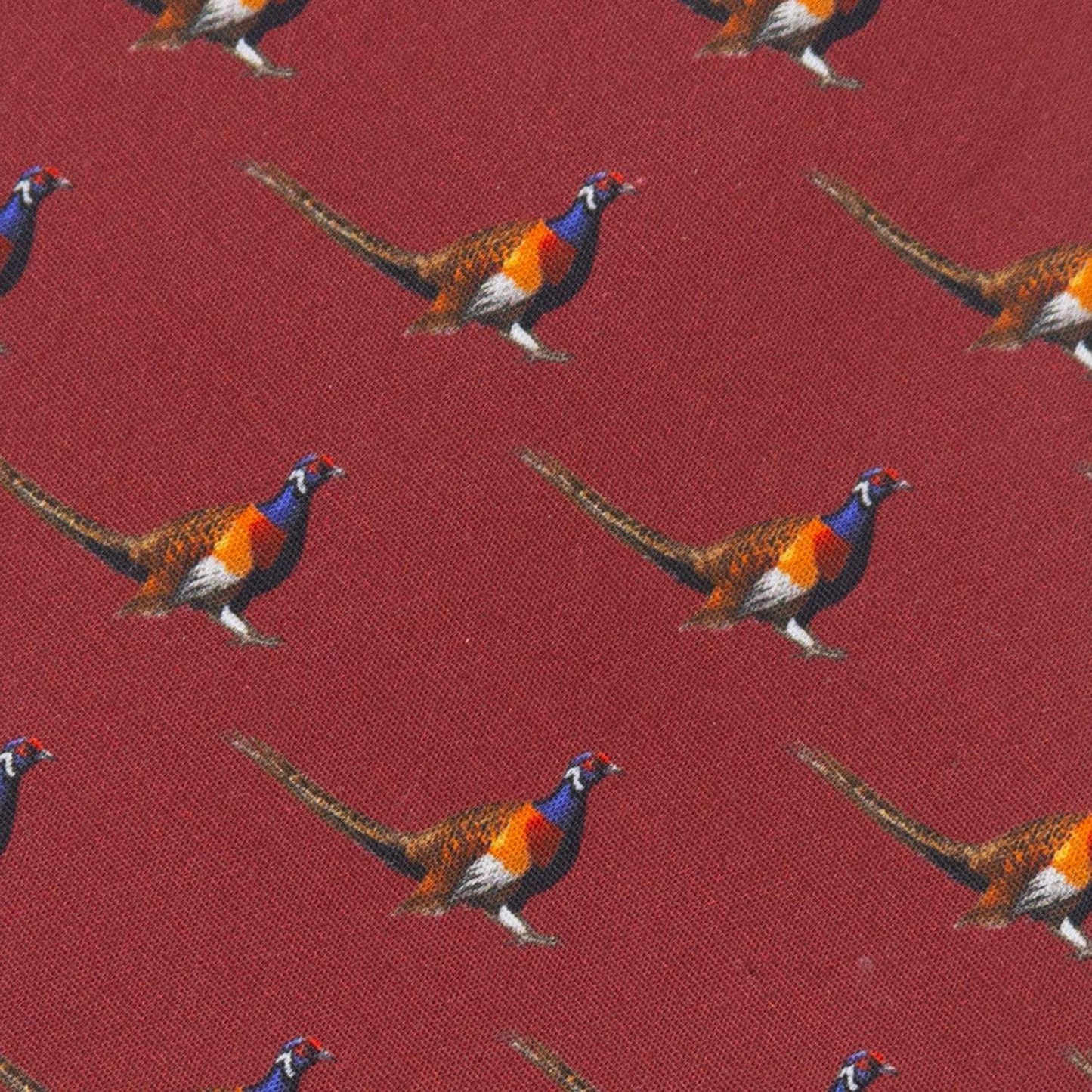 Pheasant Burgundy Men's Tie - Cufflinks.com - Flyclothing LLC