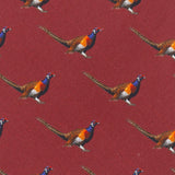 Pheasant Burgundy Men's Tie - Cufflinks.com - Flyclothing LLC
