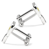 Pickleball Racket Silver Cufflinks - Cufflinks.com - Flyclothing LLC