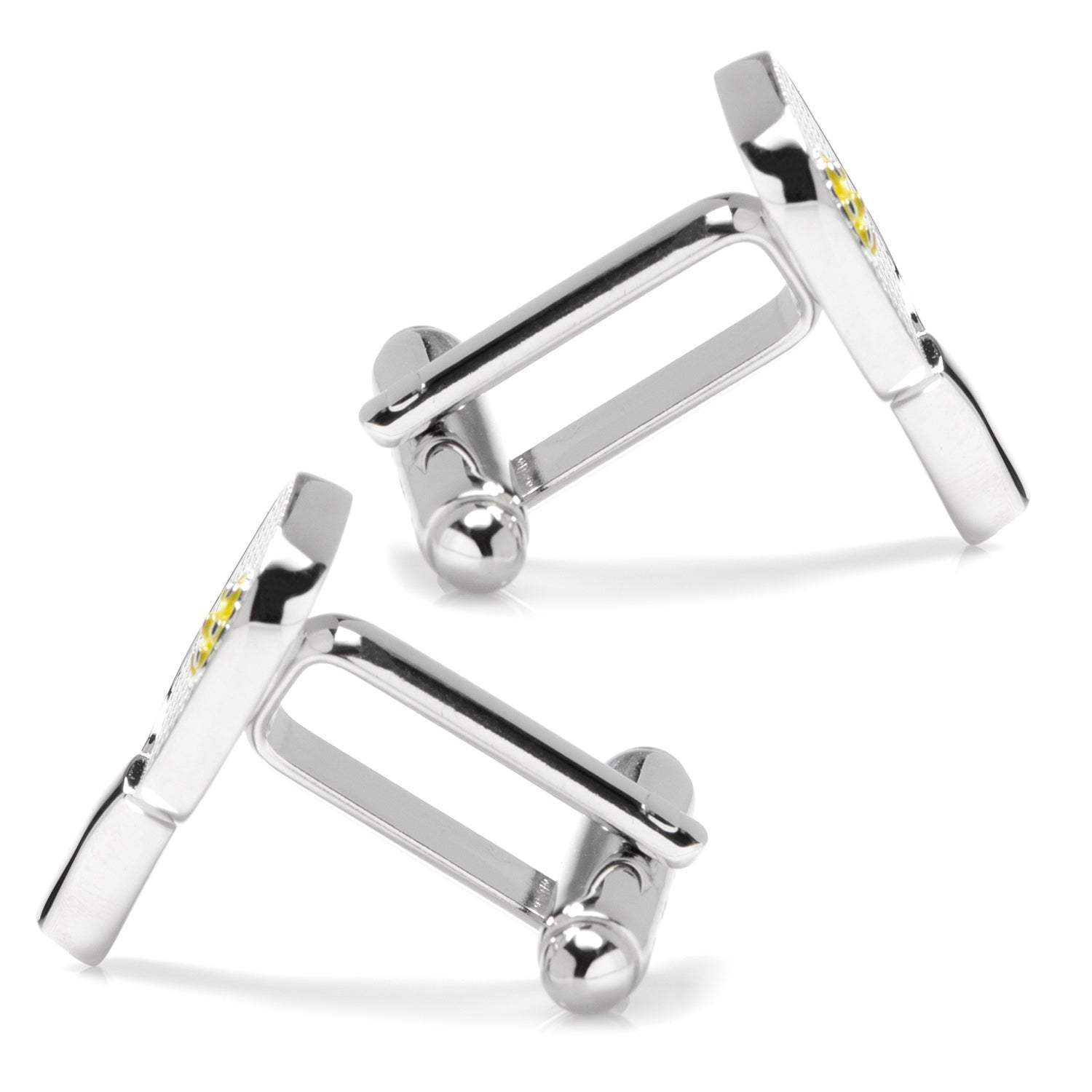 Pickleball Racket Silver Cufflinks - Cufflinks.com - Flyclothing LLC