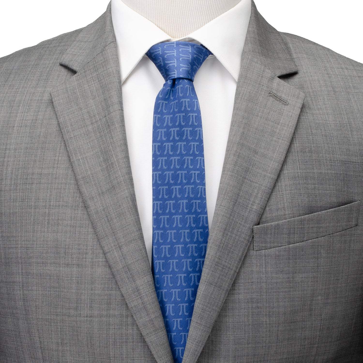 Pi Mathematics Symbol Blue Men's Tie - Cufflinks.com - Flyclothing LLC