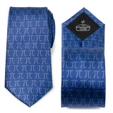 Pi Mathematics Symbol Blue Men's Tie - Cufflinks.com - Flyclothing LLC