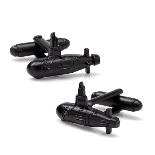 US Submarine Black 3D Cufflinks - Cufflinks.com - Flyclothing LLC