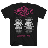 AEROSMITH 1970-72 BLACK TOUR T-SHIRT