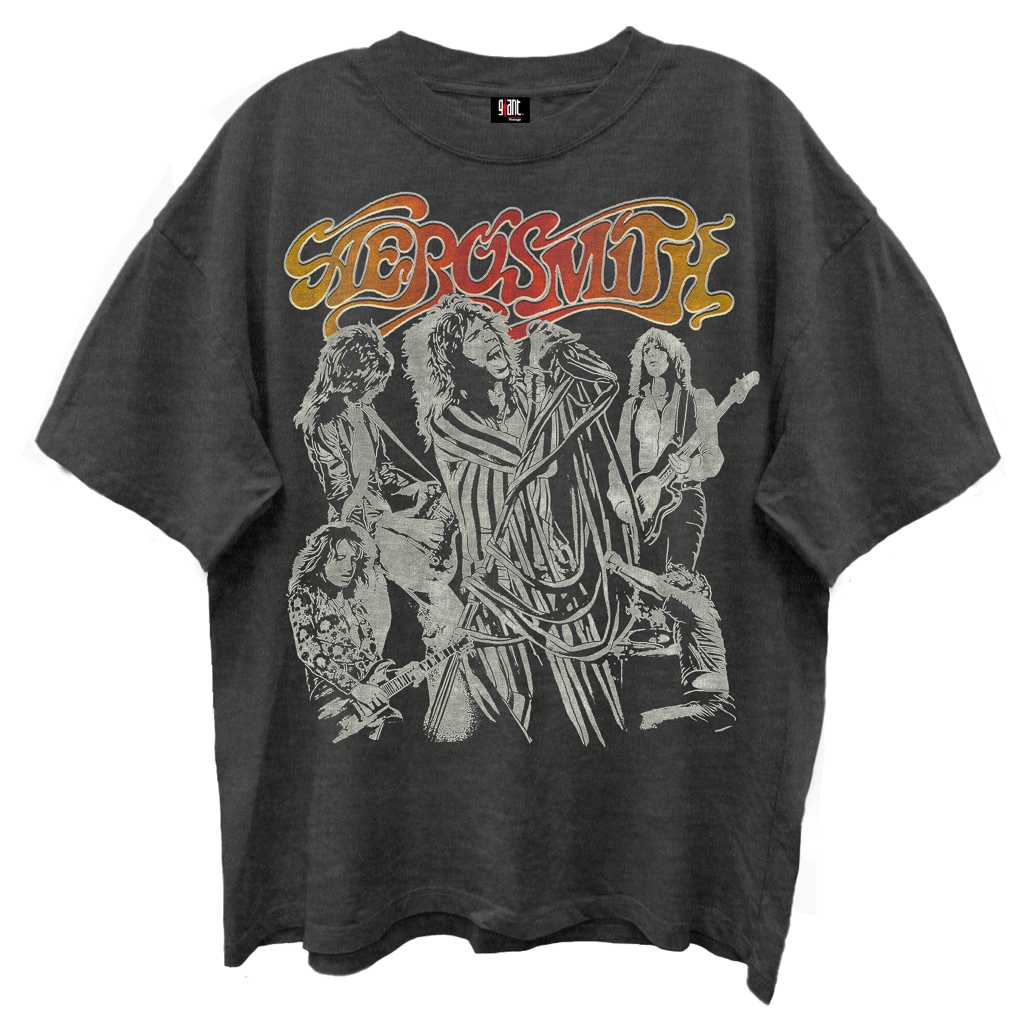 AEROSMITH TOYS IN THE ATTIC 1975 VINTAGE BLACK TOUR T-SHIRT/GIANT VINTAGE