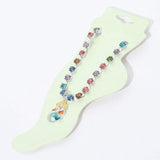 Enamel Mermaid Charm Round Stone Anklet - Madeline Love - Flyclothing LLC