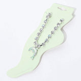 Enamel Dolphin Charm Round Stone Anklet - Madeline Love - Flyclothing LLC