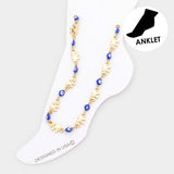 Evil Eye Metal Elephant Link Anklet - Madeline Love - Flyclothing LLC
