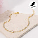 Rhinestone Cluster Evening Anklet - Madeline Love - Flyclothing LLC